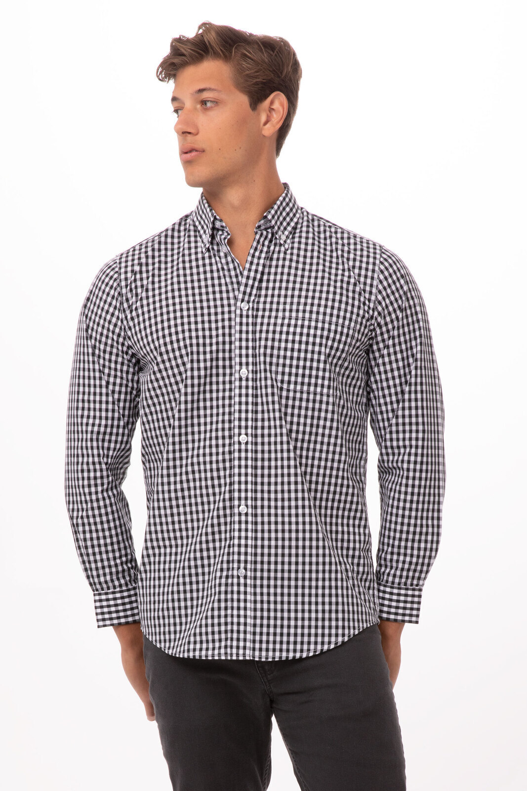 Chef Works Philippines | Men's Gingham Dress Shirt (D500) - Chef Works ...