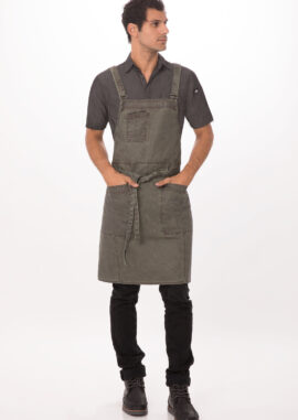 Denver Cross-Back Bib Apron (ABX02)