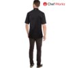 SSSN- CHEF WORKS CANNES BLACK PRESS STUD CHEF JACKET