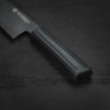 b 180mm Bunka. Black Stonewashed AUS8. Black Recycled Plastic Skateboard Material Handle