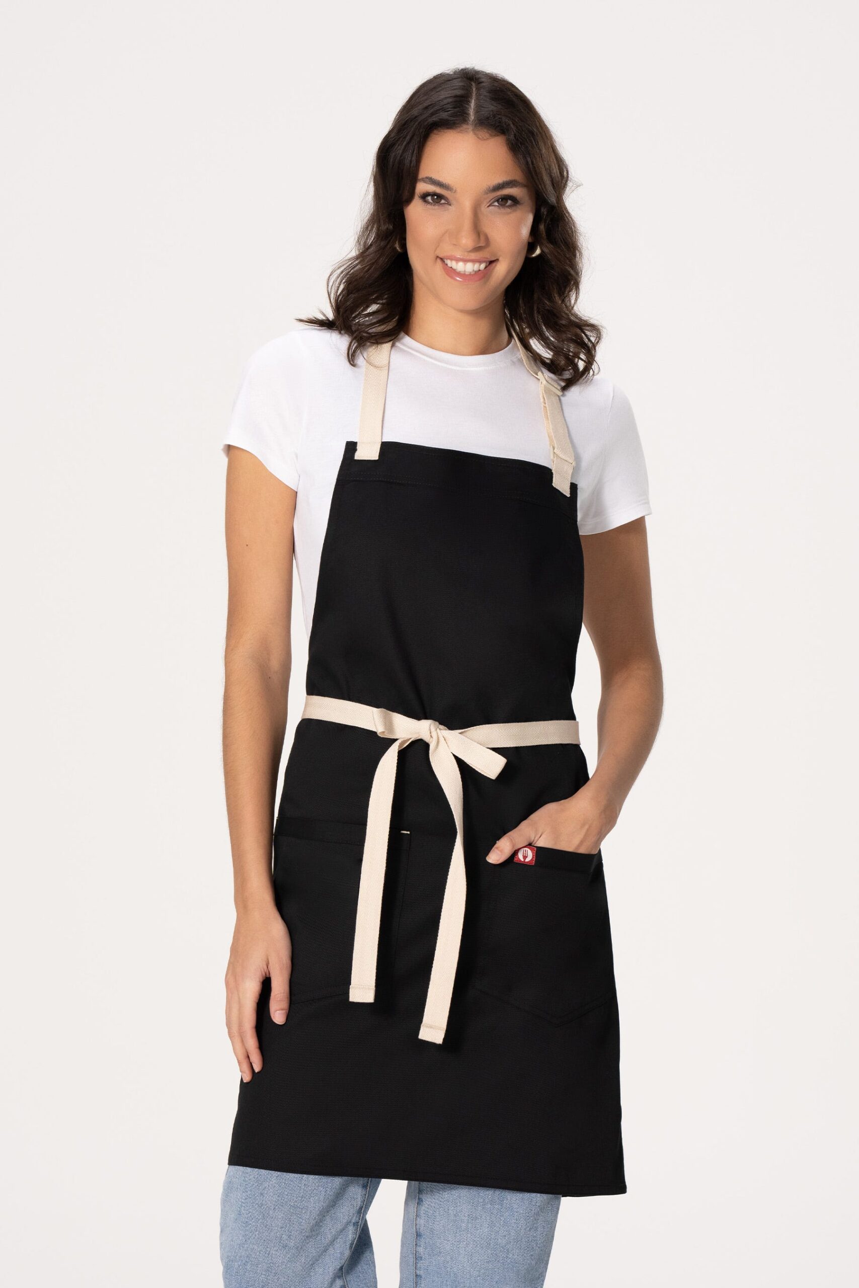 Ridgewood Bib Apron (ABN07) - Black