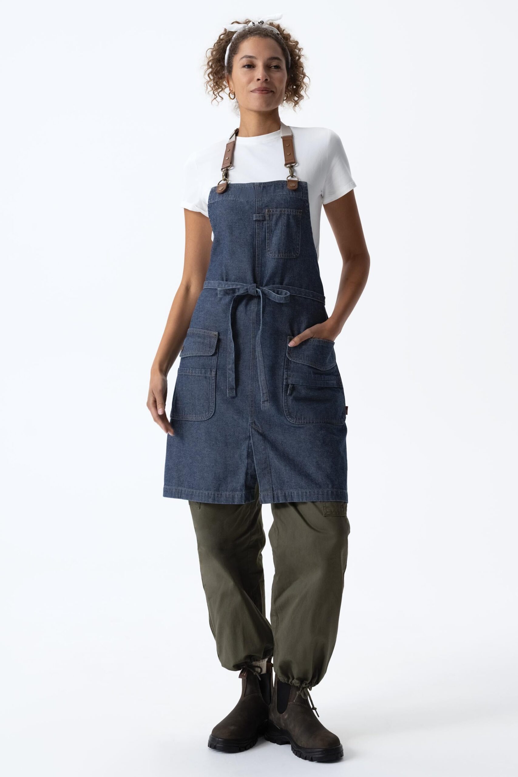 Craftsman Bib Apron (ABN12) - Indigo Blue