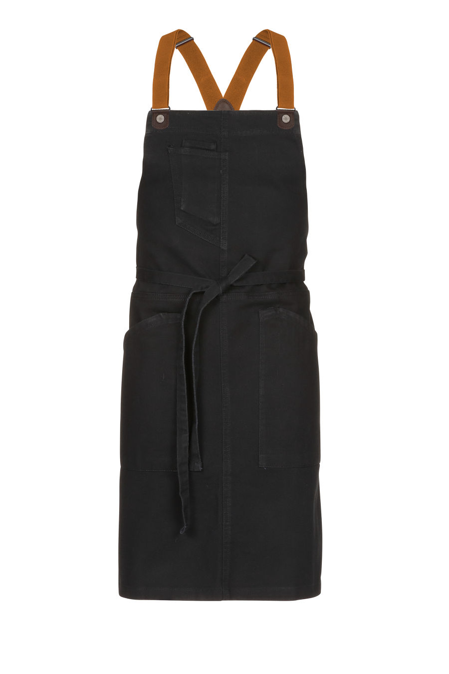 Berkeley Bib Snap Apron (ABS01S) - Jet Black