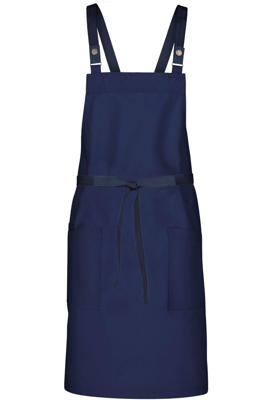Lockharte Cross-Back Canvas Apron (ABS04) - Dark Navy