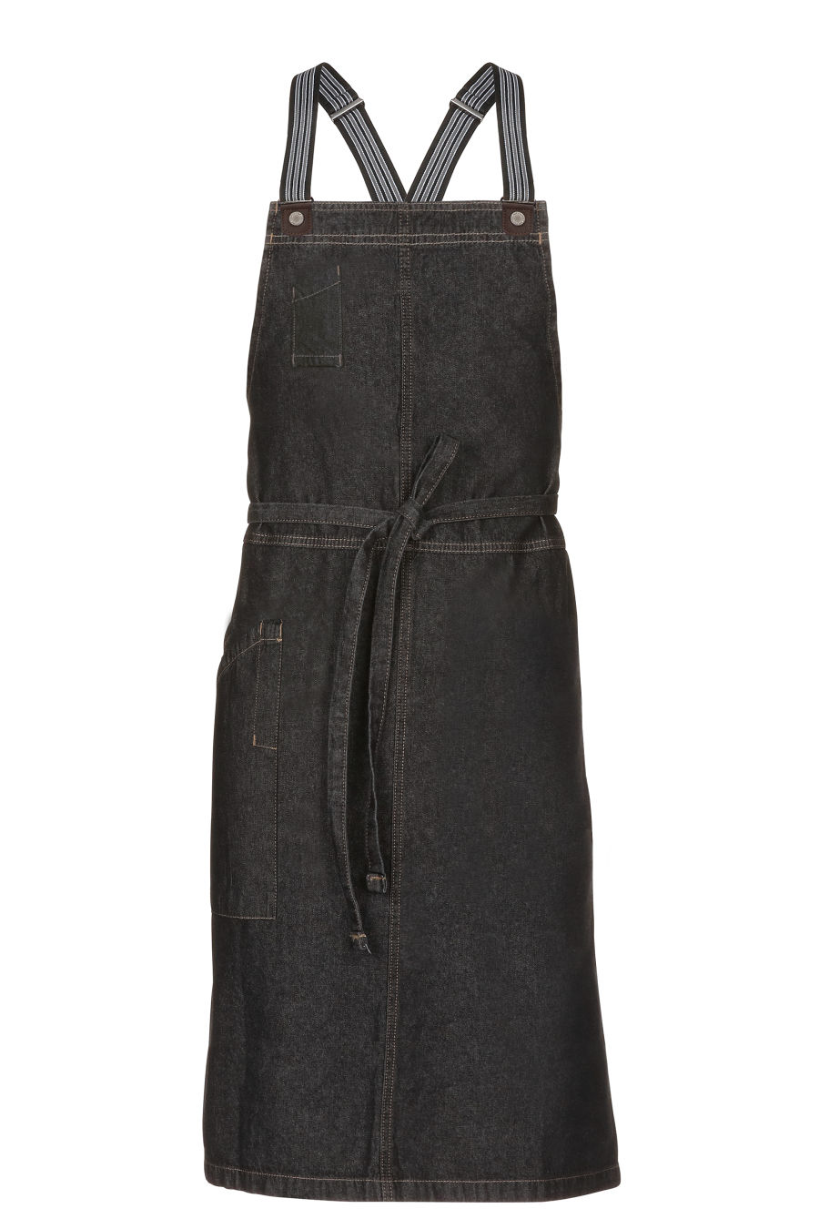 Berkeley Chef's Bib Snap Apron (ACS01S) - Black