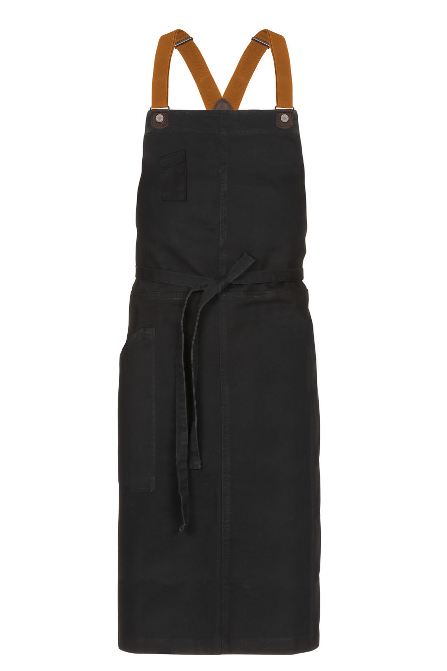 Berkeley Chef's Bib Snap Apron (ACS01S) - Jet Black