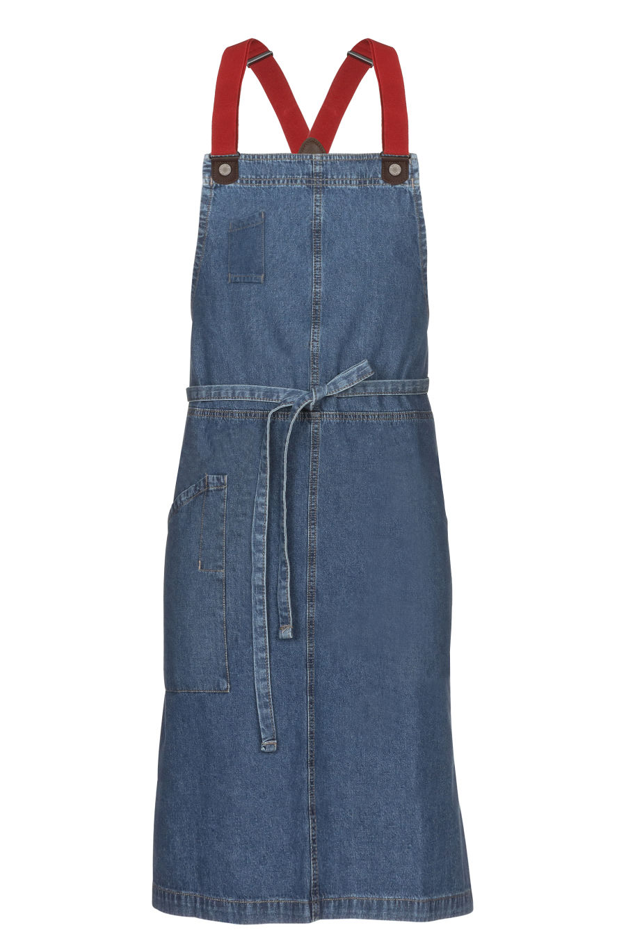 Berkeley Chef's Bib Snap Apron (ACS01S) - Medium Blue