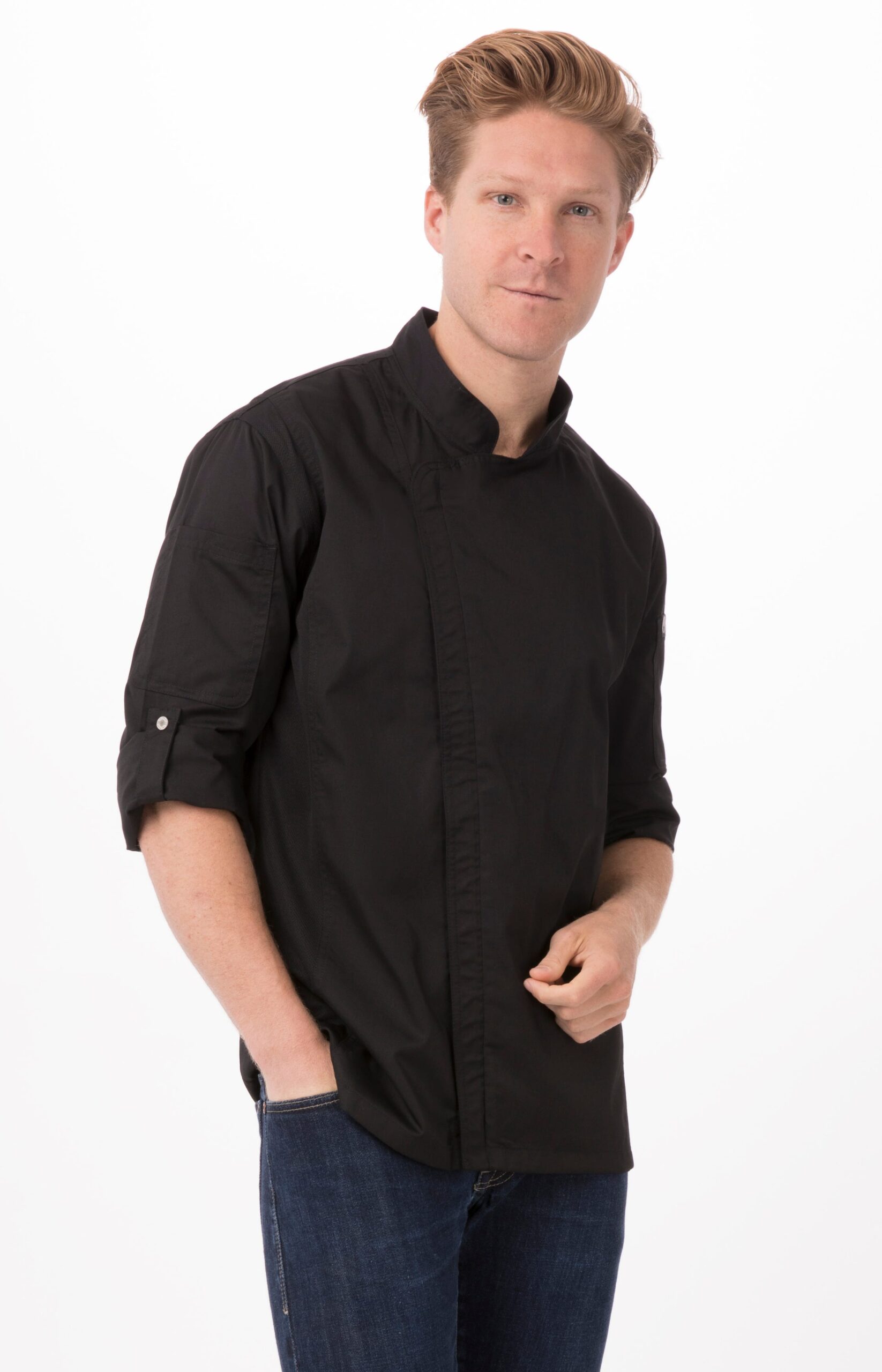 Hartford Zipper Chef Jacket (BCLZ008) - Black