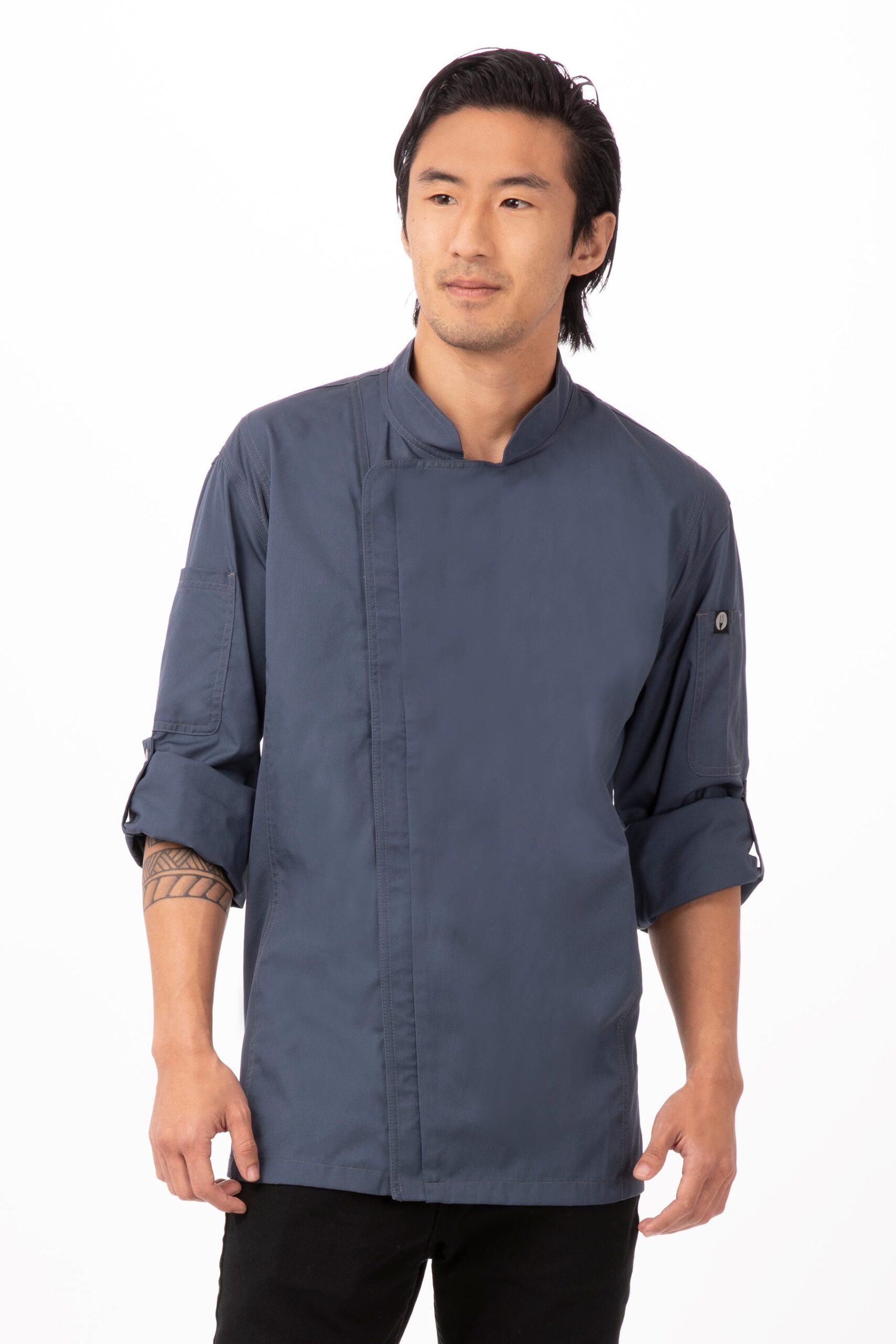 Hartford Zipper Chef Jacket (BCLZ008) - Blue