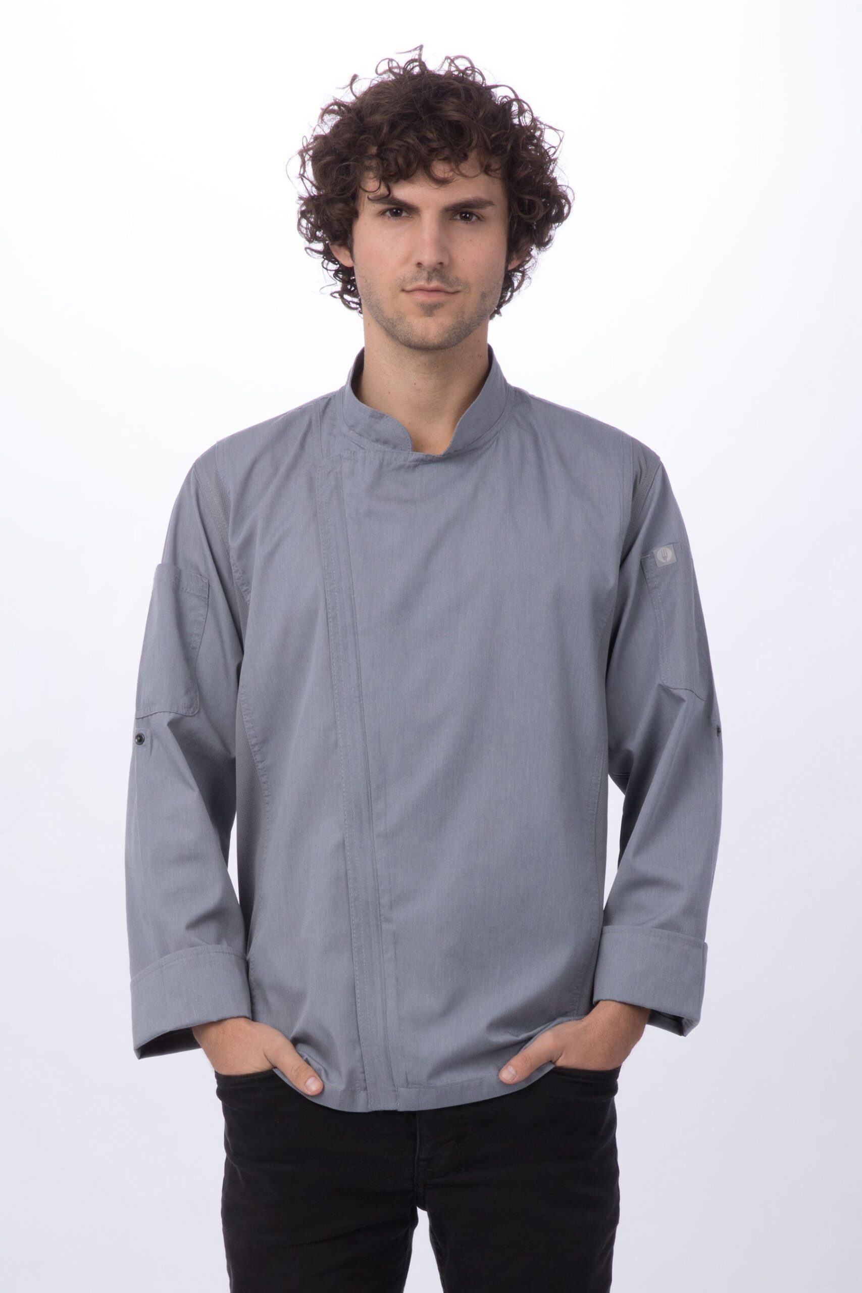 Hartford Zipper Chef Jacket (BCLZ008) - Gray