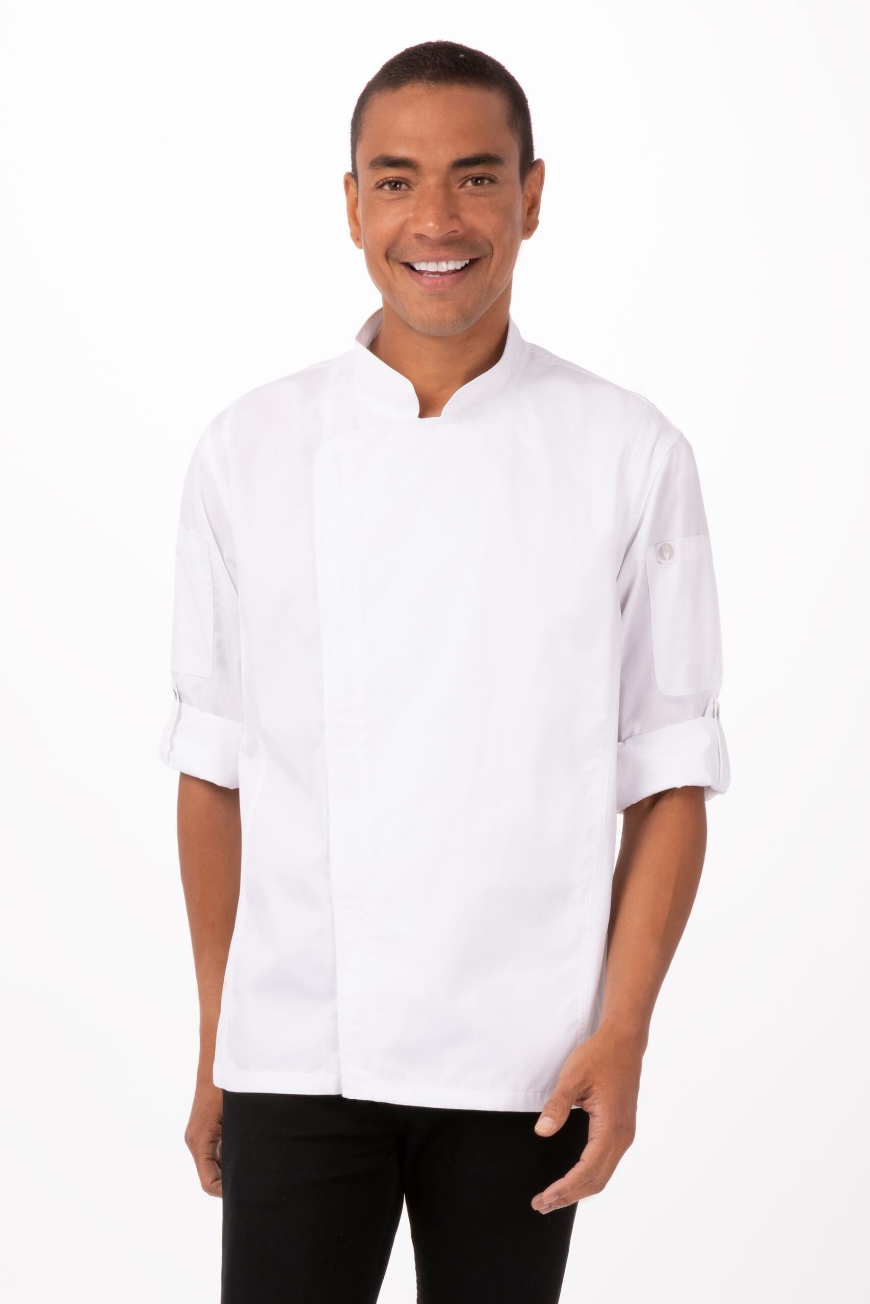 Hartford Zipper Chef Jacket (BCLZ008) - White