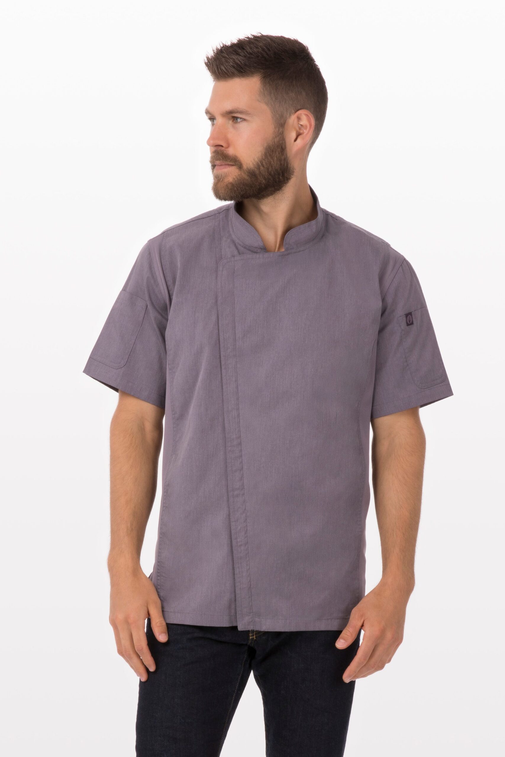 Men's Springfield Chef Coat (BCSZ009) - Purple