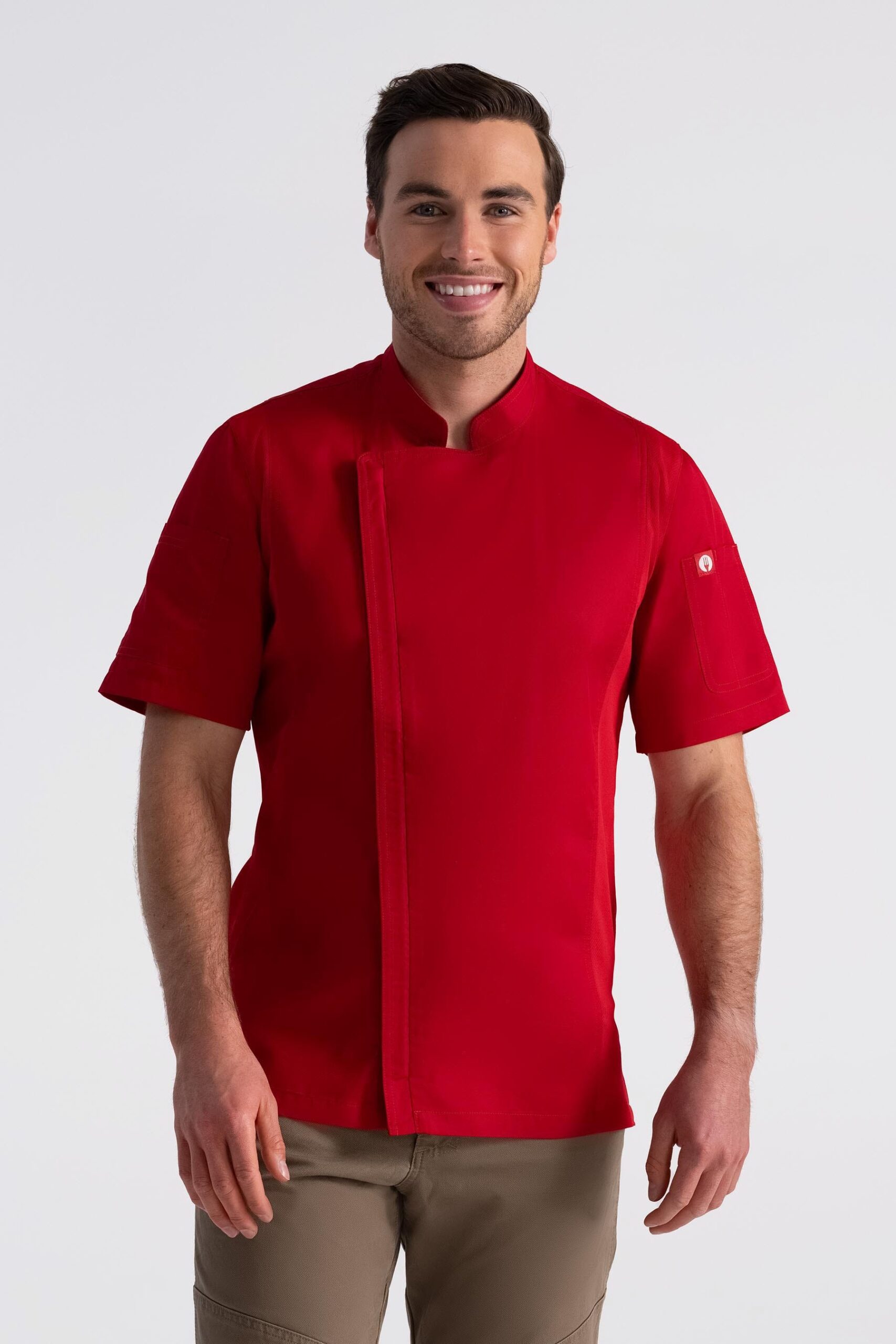 Men's Springfield Chef Coat (BCSZ009) - Red