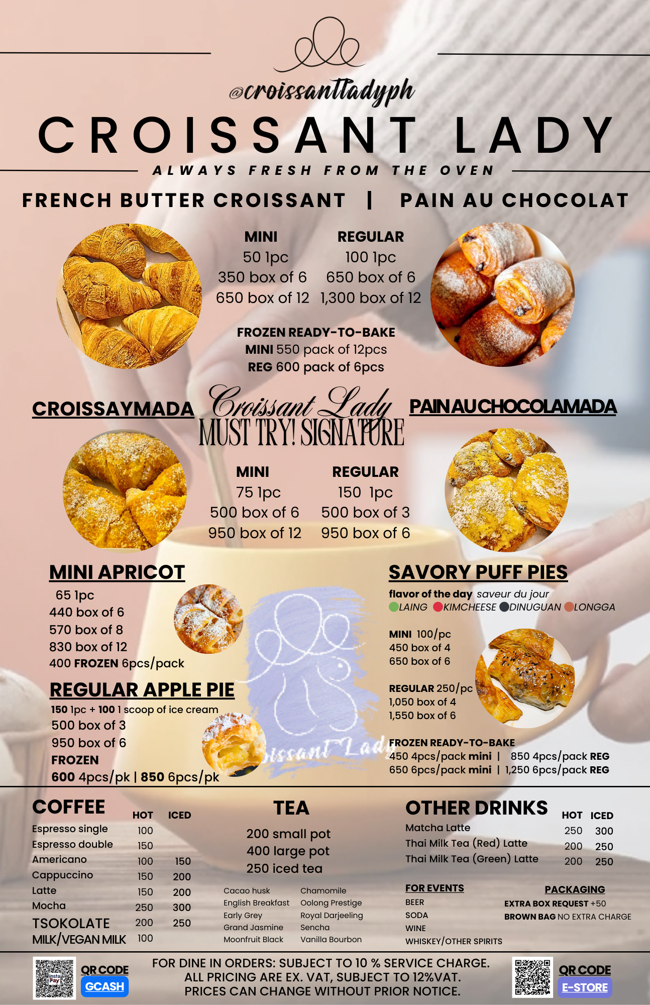 Croissant Lady PH Menu